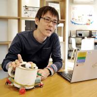 Hebocon organizer Daiju Ishikawa is interviewed Wednesday at his office in Tokyo’s Shinjuku Ward. | YOSHIAKI MIURA