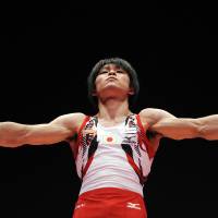 Kohei Uchimura will be bidding to become the first gymnast in more than 40 years to win back-to-back all-around Olympic titles at the Rio Games next year. | AFP-JIJI