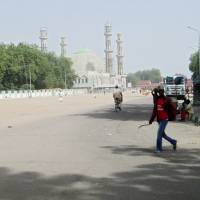 An almost empty street is seen on Christmas day in Maiduguri, Nigeria. | REUTERS