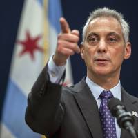 Chicago Mayor Rahm Emanuel speaks at a news conference Tuesday in Chicago,  where he announced the firing of Chicago Police Superintendent Garry McCarthy and discussed the creation of a newly created task force on police accountability. | ASHLEE REZIN / SUN-TIMES MEDIA VIA AP