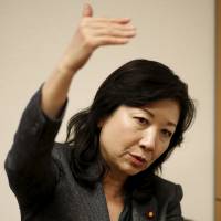 Former Cabinet minister Seiko Noda is interviewed at her office in Tokyo on Monday. | REUTERS