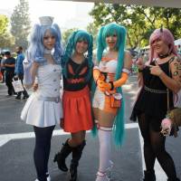 Blue hair day: Hatsune Miku is a perennial favorite of cosplayers worldwide because she never gets old. | &#169; CRYPTON FUTURE MEDIA, INC. 	WWW.PIAPRO.NET