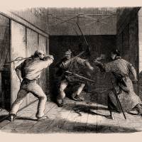Journeymen: Edo Era Japan was a dangerous place for foreign visitors, as can be seen from this plate in \'The Illustrated London News\' from Oct. 12, 1861 captioned \"The outrage on the British Embassy at Jeddo, Japan: Attack on Messrs. Oliphant and Morrison.\" | STEPHEN MANSFIELD