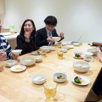 Cookpad employees sample meals based on the company\'s recipe in Tokyo. The operator of Japan\'s largest online receipe website has been reportedly rocked by internal management strife. | KYODO