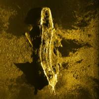 A sunken ship in apparently intact condition lies on the floor of the southern Indian Ocean. | ATSB