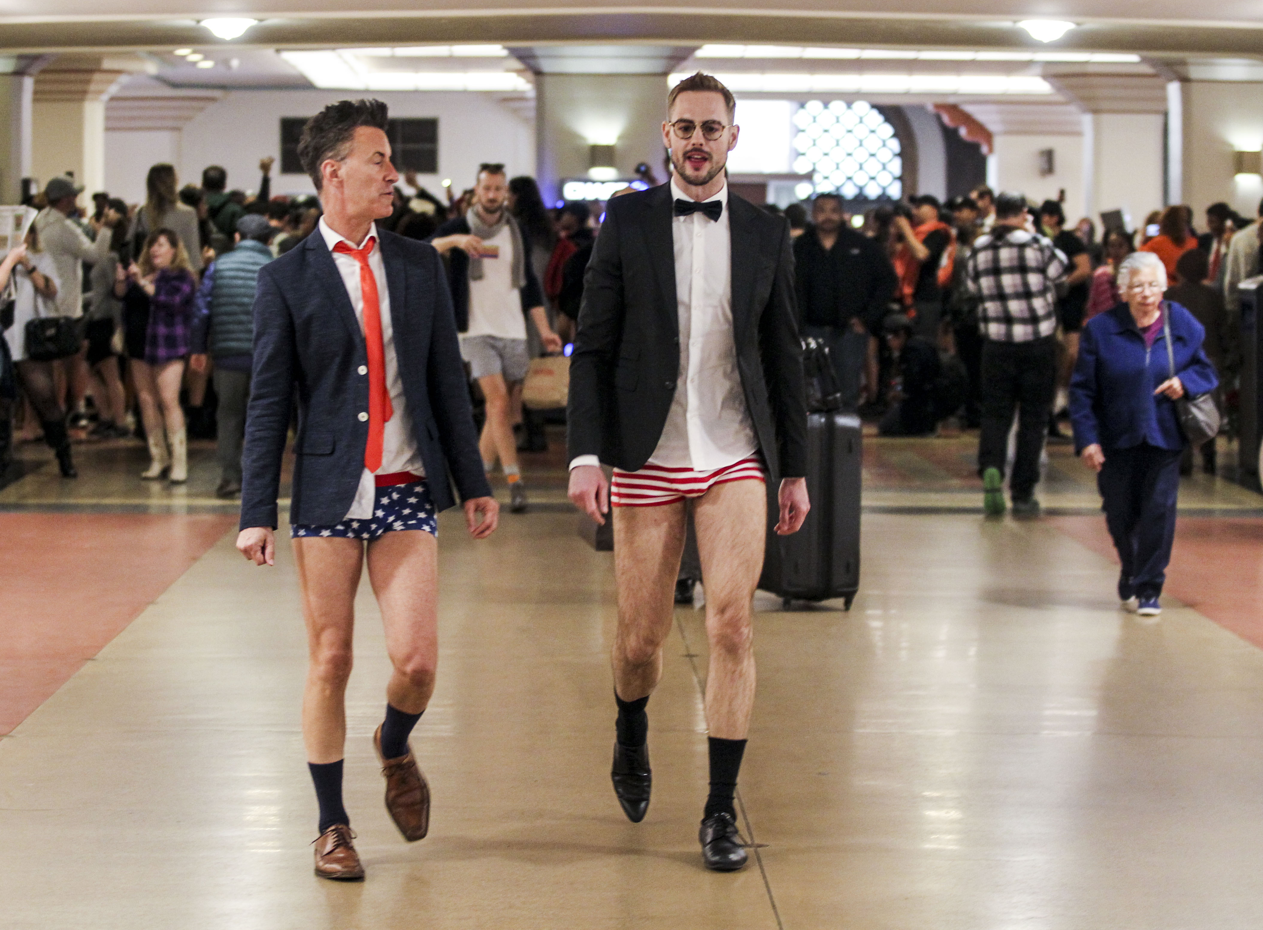 Public transit riders in 60 countries strip to undies for No Pants Day ...