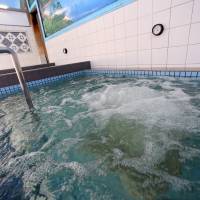 One of the baths at the Inariyu sento in Tokyo\'s Kita Ward bubbles away for customers to soak in. | SATOKO KAWASAKI