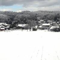 A view of Niigata\'s snow country on the ride from Rankeiso inn to Tsubame-Sanjo Station. | MANDY BARTOK