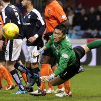 Eiji Kawashima hopes to help his new team, Dundee United, avoid relegation in the Scottish Premier League. | REUTERS