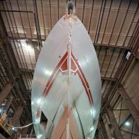 A U.S. Navy littoral combat ship sits in the final production area during its construction at Marinette Marine Corp. in Marinette, Wisconsin, on Monday. | BLOOMBERG