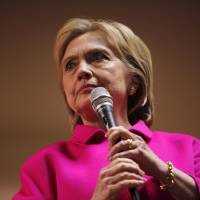 Democratic U.S. presidential candidate Hillary Clinton is pictured at the Scott County Democratic Party\'s Red, White and Blue Dinner in Iowa on Jan. 23. | REUTERS