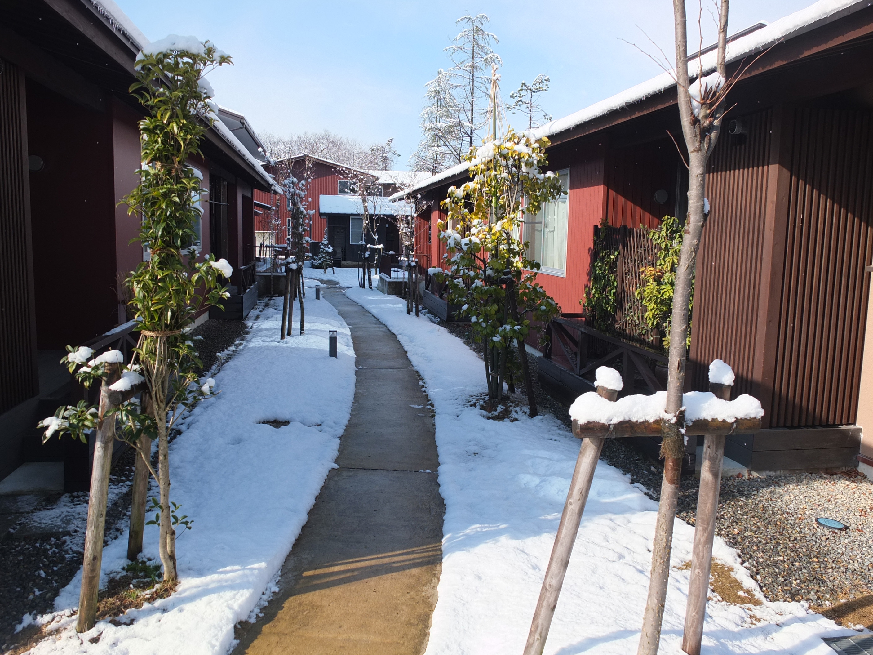 The buildings of Share Kanazawa in Ishikawa Prefecture resemble a camp or ski resort more than a center for the elderly. | ERIC JOHNSTON