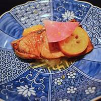 Yellowtail in teriyaki sauce with kumquat and radish | J.J. O\'DONOGHUE