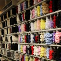 The Trimco store is brimming with ruffles, sequins, feathers, braids and lace. | KIT NAGAMURA