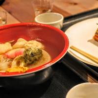 Dishes being sold at Sake Craft Week are coming from restaurants such as La Bombance (Nishi-Azabu), Kudan (Gakugei University) and oden restaurant. | MONICA IRELAND