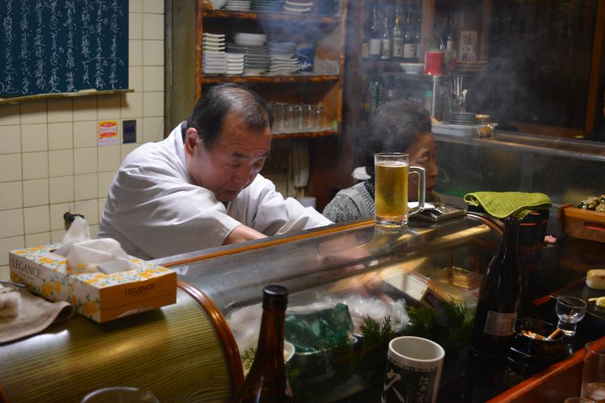 Ajikyu The master and the matriarch: Tiny family-run restaurant Ajikyu is located along a quiet residential street north of Kyoto's nightlife district. | J.J. O'DONOGHUE