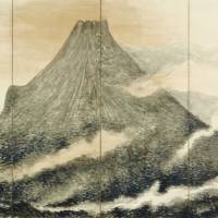\"Mt. Fuji\" (right side of a pair of six-fold screens, 1898) | KIYOSHI-KOJIN SEICHOJI TEMPLE, TESSAI MUSEUM