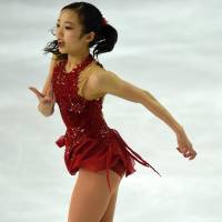 Marin Honda performs her free skate routine on Saturday in Debrecen, Hungary. | KYODO