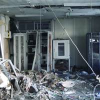 A server room severely damage in the earthquake and tsunami in Rikuzentakata, Iwate Prefecture. | RIKUZENTAKATA CITY