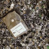 This is what remains of hard discs after they have been crushed to destroy data. The global hard disc sector is projected to shrink 3 percent this year as solid-state drives become cheaper. | ISTOCK