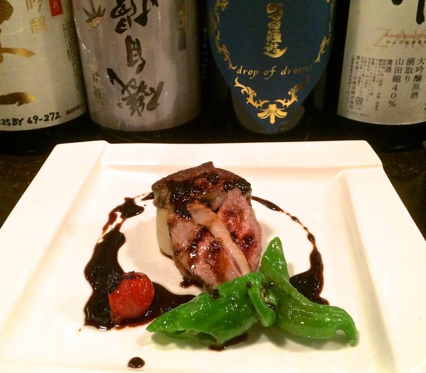 Kanda Koju A touch of class: To go with its premium sake, Kanda Koju serves dishes such as pan-fried foie gras with daikon. | ROBBIE SWINNERTON
