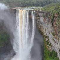 The Kaiteur Falls in Guyana’s rain forest is one of the world’s largest waterfalls, dropping 220 meters into a canyon below. Exploring Guyana's most-isolated rain forest