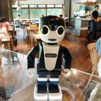 RoBoHoN Cafe is open until June 7 in Tokyo\'s Aoyama district. | KYODO