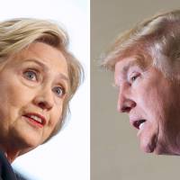 Hillary Clinton and Donald Trump are almost certain to face off against each other, yet both are widely unpopular. | AFP-JIJI