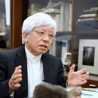 Kenji Shiga, director of the Hiroshima Peace Memorial Museum, is interviewed at the museum on May 16. | SATOKO KAWASAKI