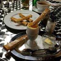 The classic egg with soldiers — strips of toast, perfectly shaped for dunking, and available all day.  | ROBBIE SWINNERTON