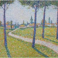 Leo Gausson\'s \"Village derriere les arbres\" (\"Village Behind the Woods,\" 1890) | PRIVATE COLLECTION
