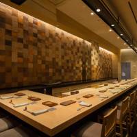 Freshness, airlifted: Sushi Ginza Onodera opened on New York\'s posh Fifth Avenue in late May. The upscale restaurant serves much of its sushi with fresh fish procured at the famous Tsukiji fish market in Tokyo. | COURTESY OF SUSHI GINZA ONODERA