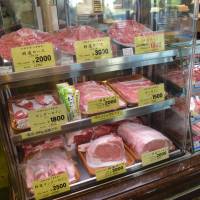 Matsusaka beef is displayed at Asahiya in the city of Tsu, Mie Prefecture. | J.J. O’DONOGHUE