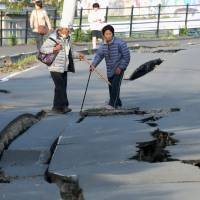 Broken systems: Some local residents in Mashiki, a town affected by the recent earthquakes in Kumamoto, have reacted angrily to what they view as an exploitative approach traditional media outlets take when they cover disasters. | REUTERS