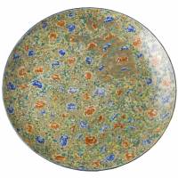 Large dish with design of lions and peonies in overglaze polychrome enamels (1875) by Koransha | PRIVATE COLLECTION, PHOTO BY SEKAI BUNKASHA