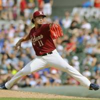 Yu Darvish pitches for Double-A Frisco on Sunday in his final rehab assignment. | KYODO