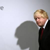 Vote \"leave\" campaign leader Boris Johnson arrives to speak at the group\'s headquarters in London on Friday. | REUTERS
