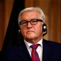 German Foreign Minister Frank-Walter Steinmeier attends a press conference in Berlin Wednesday. | REUTERS