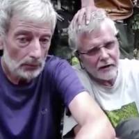 This file image made from undated militant video shows Canadians Robert Hall (left) and John Ridsdel. Police found a severed head in the southern Philippines on Monday. They later confirmed it was that of Hall, who is believed to have been beheaded by Abu Sayyaf militants after a ransom deadline passed. Ridsdel was beheaded in April. Manila confirms Canadian hostage was beheaded by Abu Sayyaf