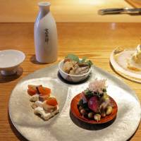 Sake and nibbles: Meals at Kotaro in Shibuya open with an assorted appetizer plate, with an emphasis on organic seasonal vegetables. Kotaro