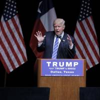 Republican U.S. Presidential candidate Donald Trump speaks at a campaign rally in Dallas How Trump fares in Japan's tabloids