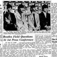 Aviator dazzles Emperor; Poets inaugurate new national association; Beatles face press; Mount Unzen erupts