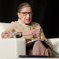 Supreme Court Justice Ruth Bader Ginsburg takes part in a May conference in Saratoga Springs, New York. Ginsburg says she doesn’t want to think about the possibility of Donald Trump winning the White House, and predicts the next president, “whoever she will be,” probably will have a few appointments to make to the Supreme Court. Justice Ginsburg enters political fray, terms Trump 'faker' with ego