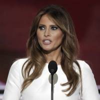 Melania Trump, wife of Republican U.S. presidential candidate Donald Trump, speaks at the Republican National Convention in Cleveland on Monday. | REUTERS