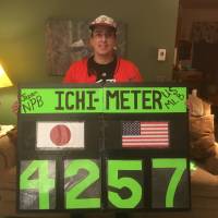 Amy Franz has been using the Ichimeter to keep track of Ichiro’s hit totals since the 2004 season. | AMY FRANZ