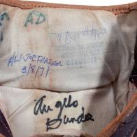 Boxing gloves worn by Muhammad Ali during his March 8, 1971, \"Fight of the Century\" in Madison Square Garden against Joe Frazier are pictured in this undated handout photo obtained by Reuters Monday. | GOLDIN AUCTIONS / HANDOUT VIA REUTERS