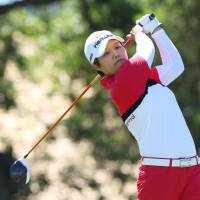 Harukyo Nomura competes during the second round of the U.S. Women\'s Open on Friday in San Martin, California. Nomura is three strokes off the pace. | KYODO