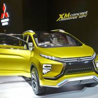 Mitsubishi Motors Corp. reveals its new XM Concept crossover at the Gaikindo Indonesia International Auto Show on Thursday. | KYODO
