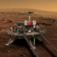 China\'s Mars lander and rover are shown in an illustration released Tuesday by the Chinese State Administration of Science, Technology and Industry for National Defense. | REUTERS