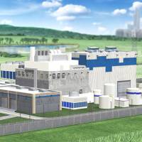 This concept design image shows a Westinghouse small modular reactor (SMR) site. | REUTERS